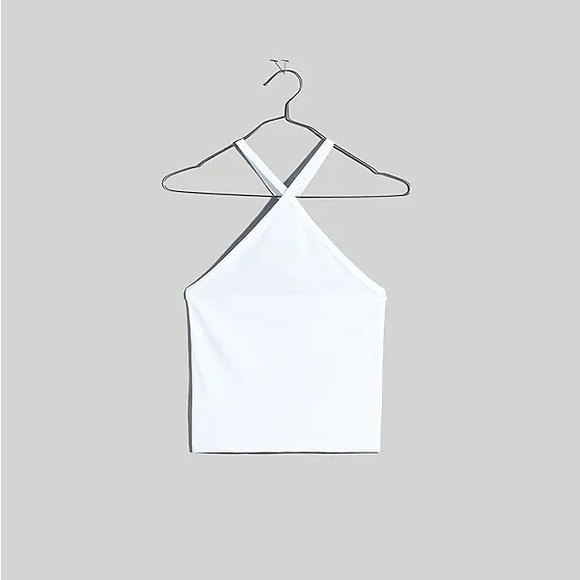 Madewell white halter tank - Picture 2 of 9